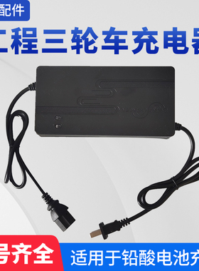 工地电动三轮手推车灰斗车铅酸蓄电池干电瓶48V20Ah48V45Ah充电器