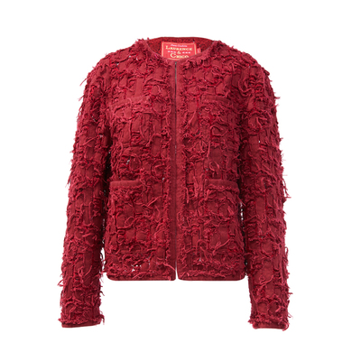 LC热颂红猫抓牛仔外套