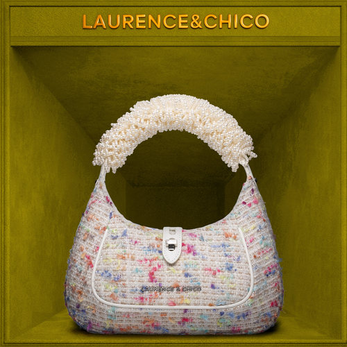 LC糖果花纱提花珍珠包