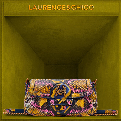 LC【稀有皮】孔雀翎纹蛇皮小法棍包