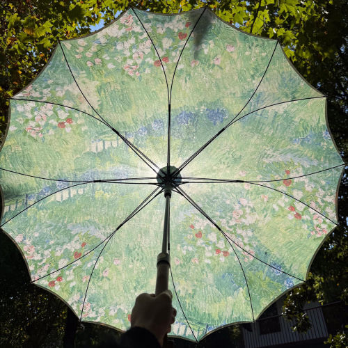 16骨晴雨伞绝美油画风防晒防紫外线太阳雨伞绝美油画风拍照氛围感