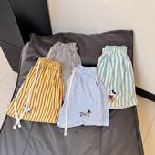 女外穿夏阔腿裤 可爱卡通夏季 子休闲裤 遛弯短裤 沙滩裤 宽松薄款 新款