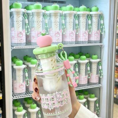 夏季冷泡杯大容量外出便携运动水杯夏日咖啡泡茶上学吸管冷萃水杯