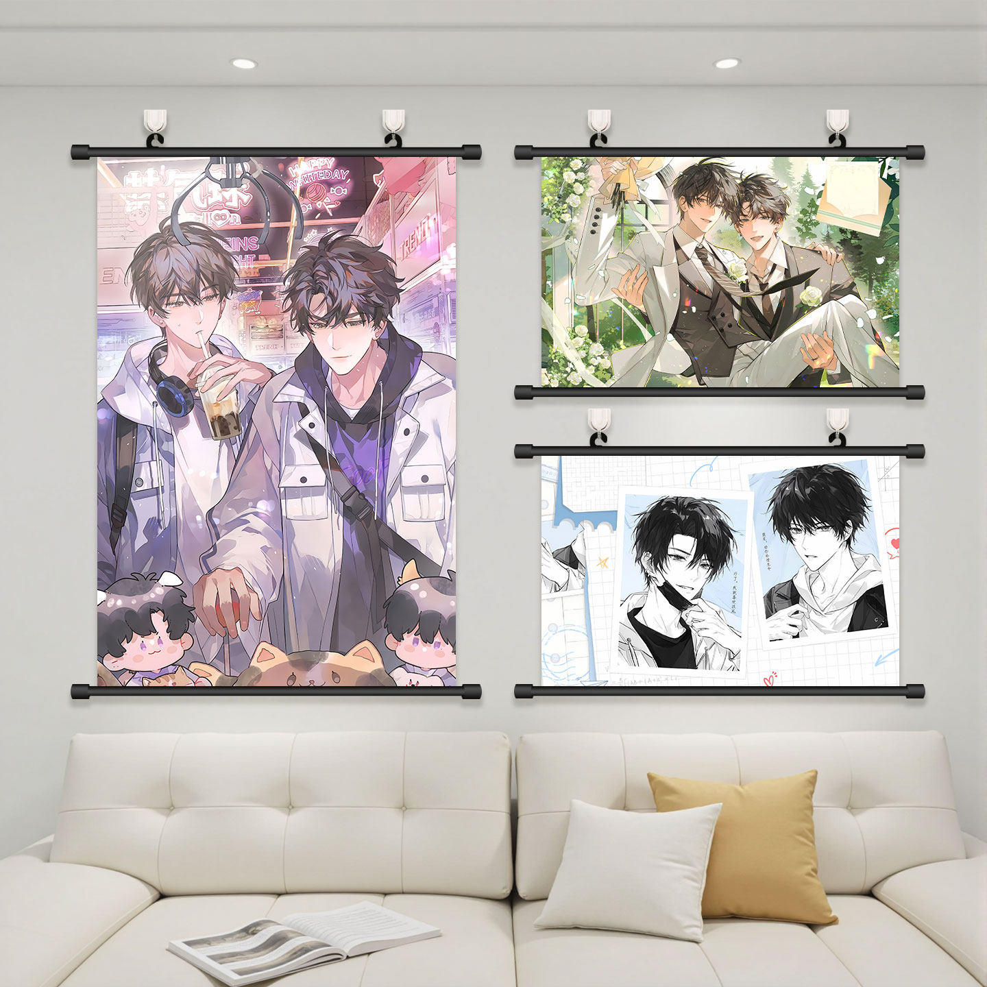 伪装学渣海报挂画谢俞贺朝周边宿舍寝室自贴免打孔背景墙布装饰画