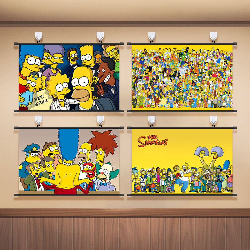 辛普森一家挂画霍默玛姬海报TheSimpsons经典动画免打孔装饰画