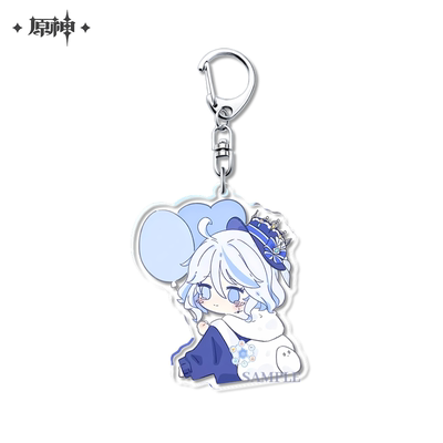 原神周边亚克力钥匙扣挂件钟离芙宁娜达达利亚可莉温迪高清夹层款