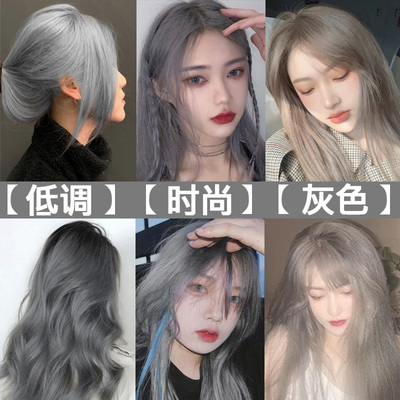 奶奶灰铅笔染发流行色显白亚麻