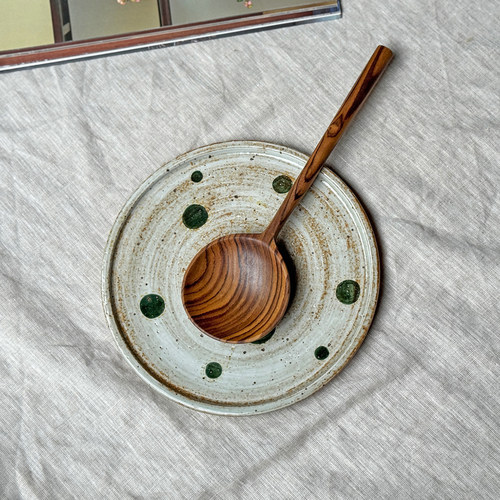 柚木手工汤勺实木木柄咖啡勺茶勺