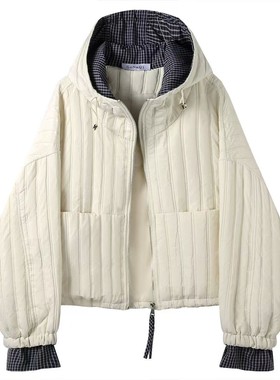 【甜甜圈专享】韩版时尚拼接短外套女秋冬新款别致设计感 5256