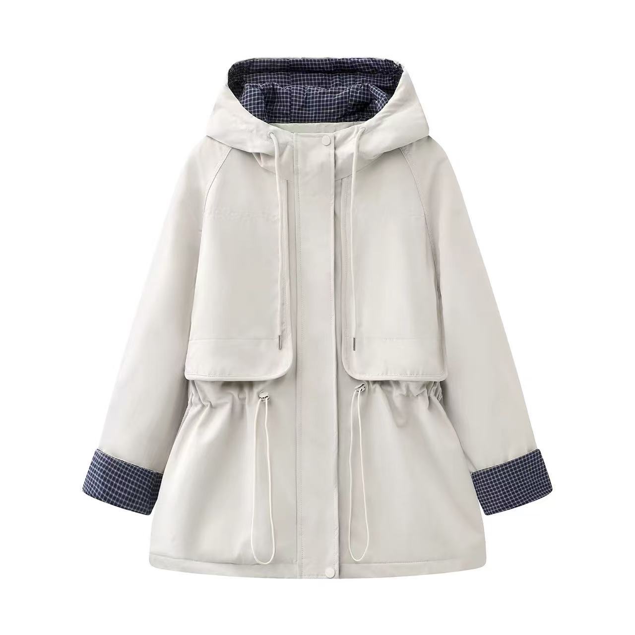 【小四专享】加厚中免毛～连帽外套中长款派克服宽松百搭外套959