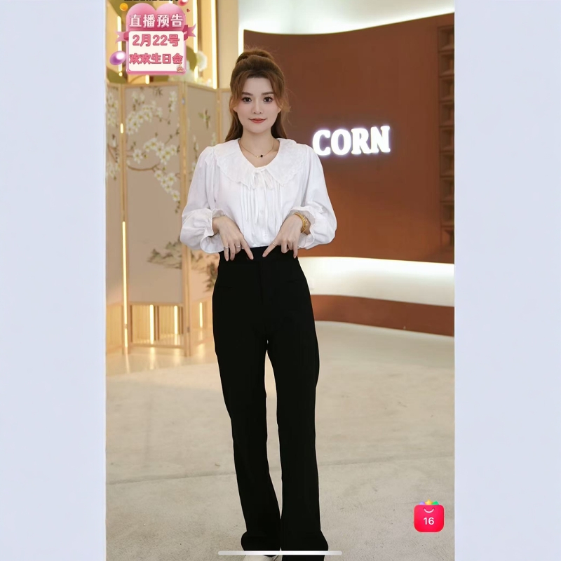 【爆米花专享】设计感弹力垂感辣妹休闲显瘦神裤622#