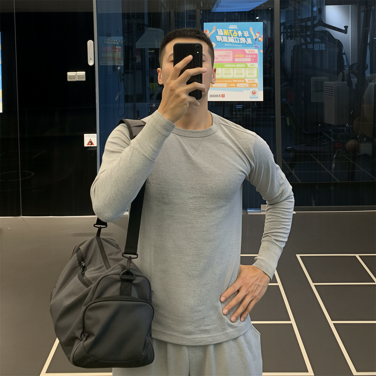 irontrap新款美式运动上衣健身衣服男长袖t恤纯棉训练服篮球服