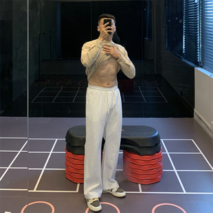 垂感微喇弯刀裤 男秋冬季 运动长裤 子直筒裤 抗起球健身裤 IRONTRAP