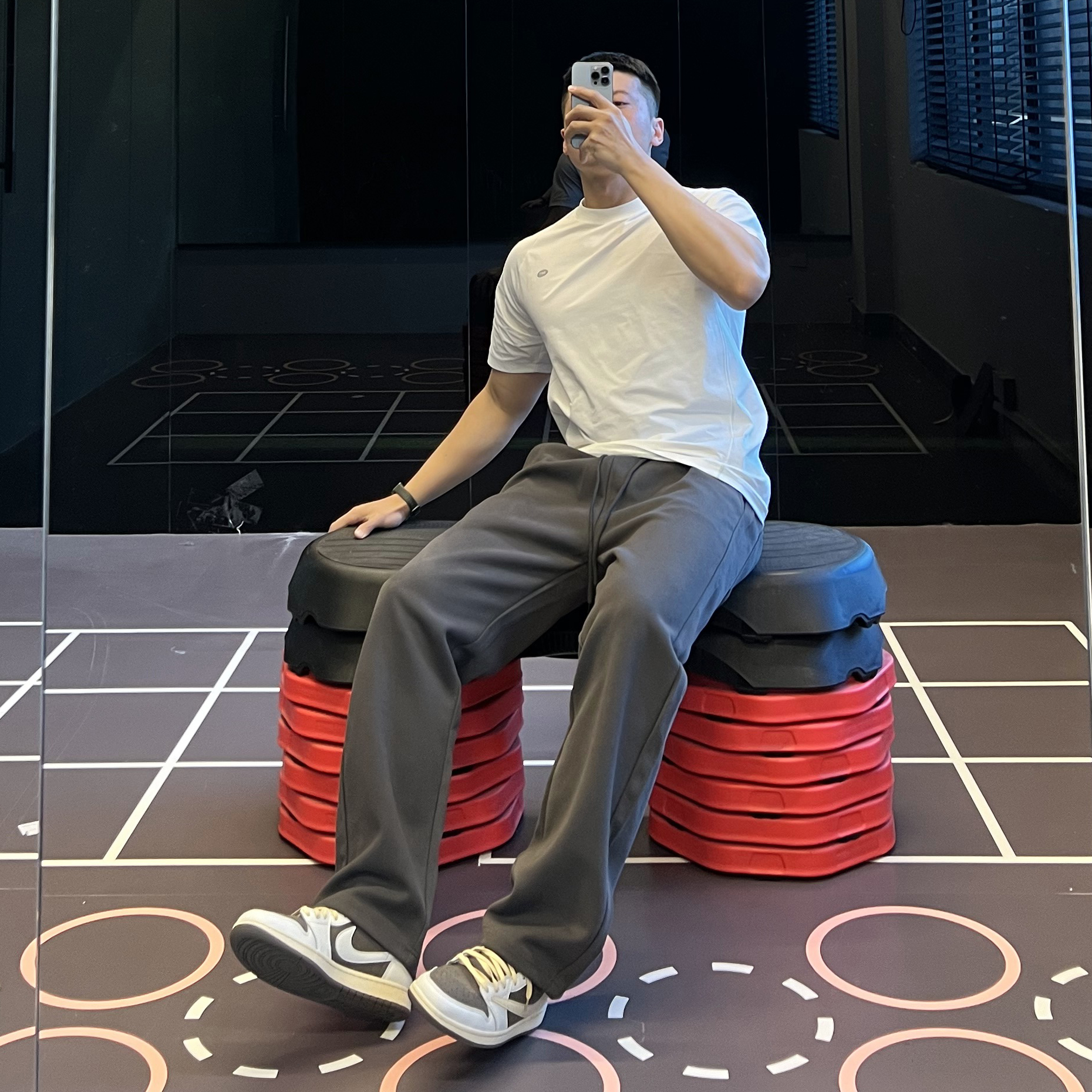 运动训练抽绳卫裤男直筒宽松休闲