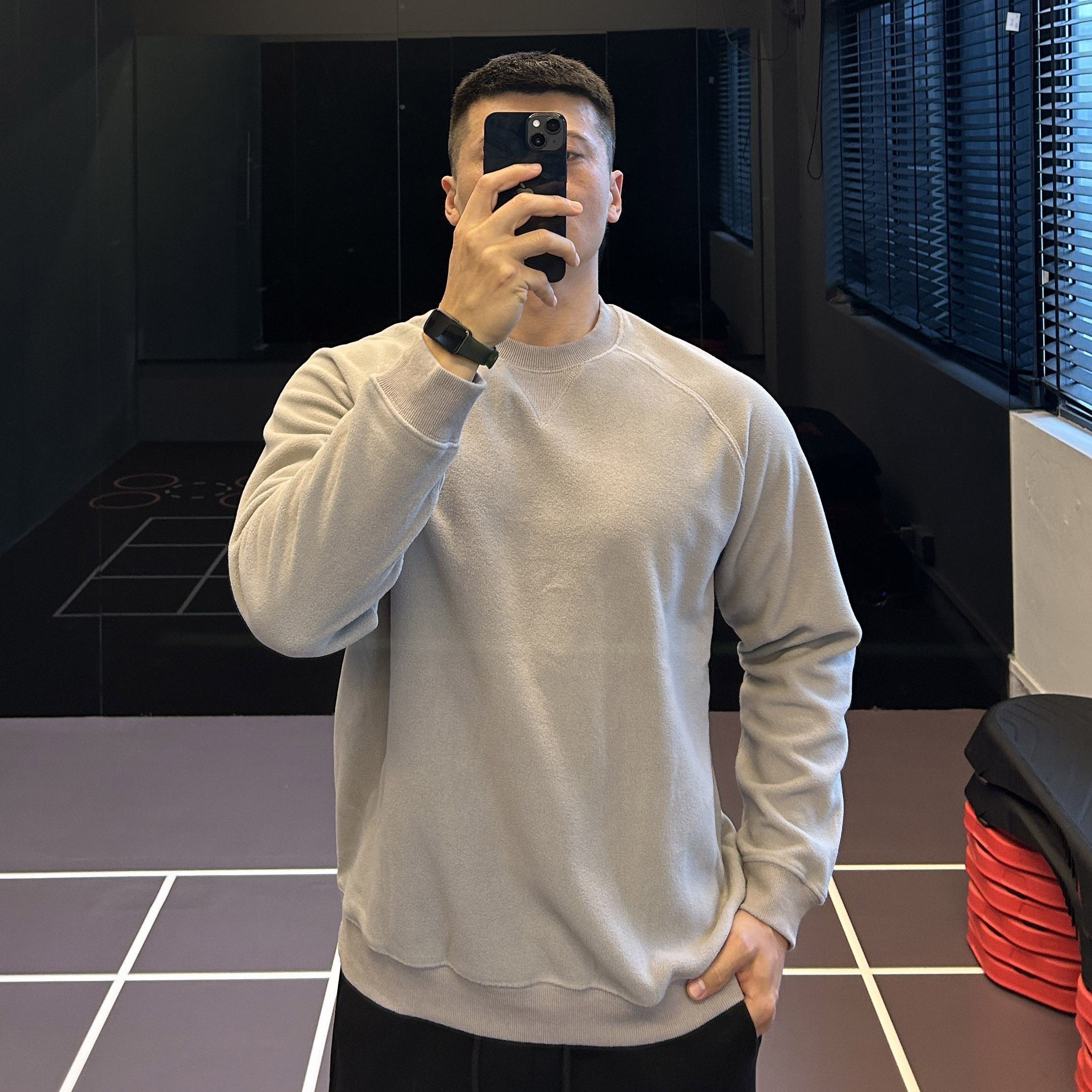 300G摇粒绒运动保暖宽松卫衣男