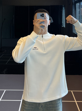 IRONTRAP半拉链华夫格户外运动长袖T恤男亲肤透气打底上衣秋冬季