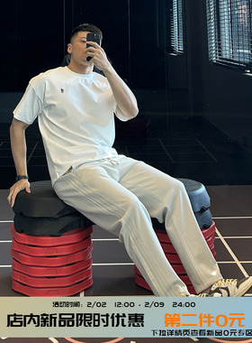 IRONTRAP新款训练镰刀卫裤松紧腰运动长裤男休闲通勤弯刀裤子春夏