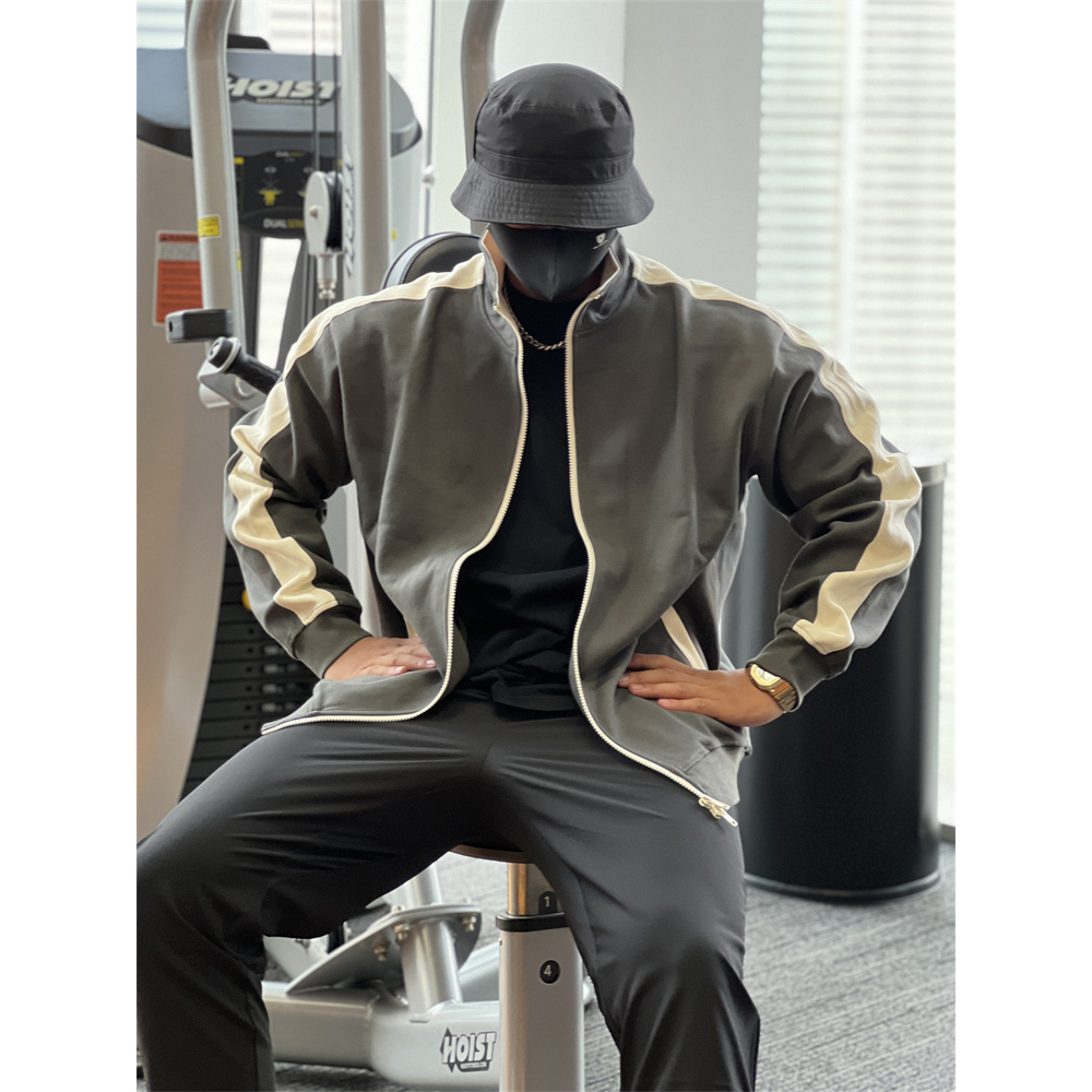 【美式重磅撞色】拉链夹克外套