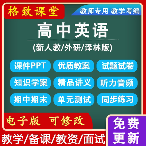 人教译林外研版高中英语选择性必修一二三四教案习题PPT电子资料