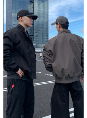 gtal同品质美式飞行夹克男痞帅感上衣三防立领硬汉风教练外套纯色