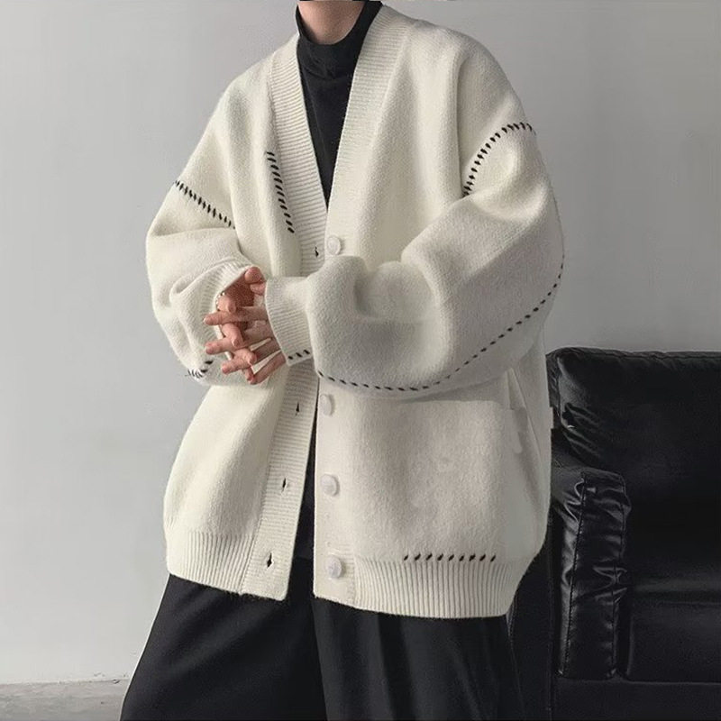 美式设计感休闲毛线衣