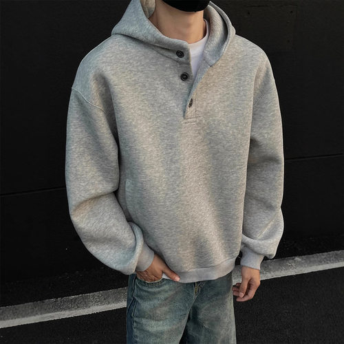 重磅400g美式短宽连帽卫衣男女款