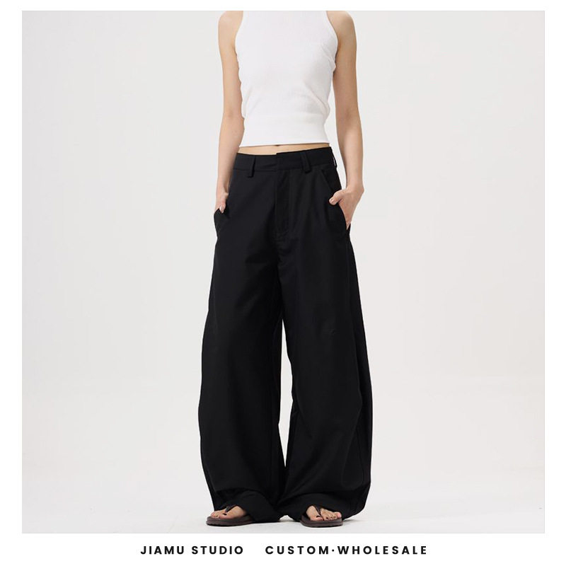 老钱风美式弯刀休闲裤