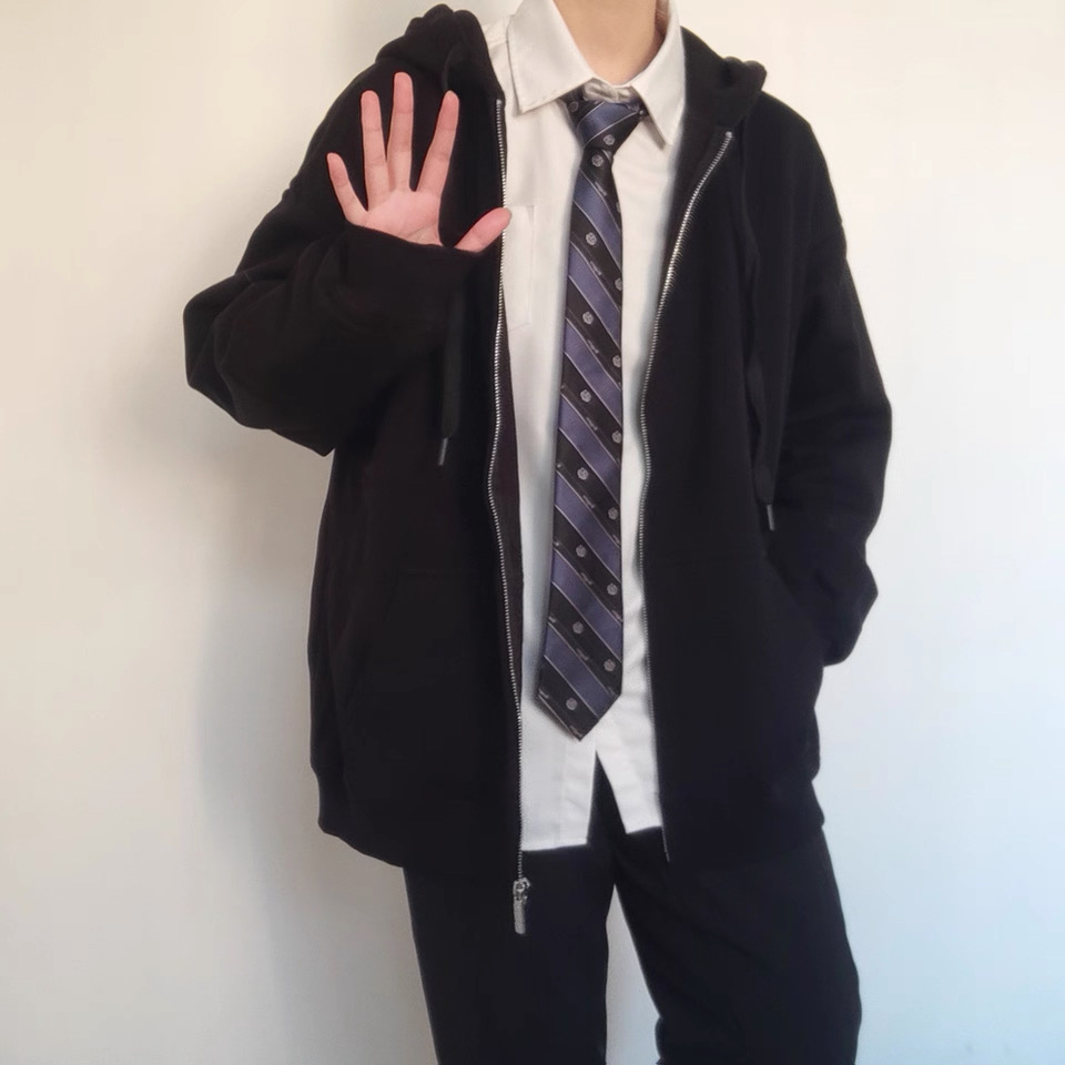 学院多色保暖宽松开衫卫衣秋冬