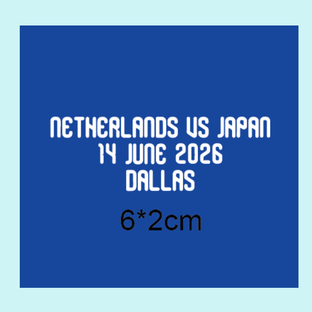 2026世界杯日本对赛日本对阵荷兰小字热转印足球烫画印字印号