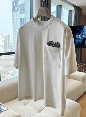 【年终清仓】25FW重磅男女爱心口袋SUNTEEZA皮标宽松廓形短袖T恤