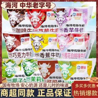 海河牛奶220ml/袋早餐奶风味奶