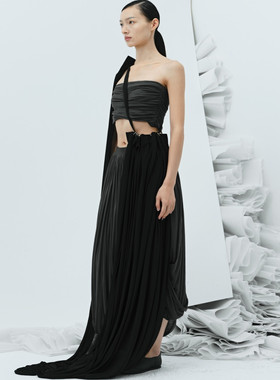 MAO MART原创｜无袖纯棉时尚性感抽褶抹胸背心上衣女