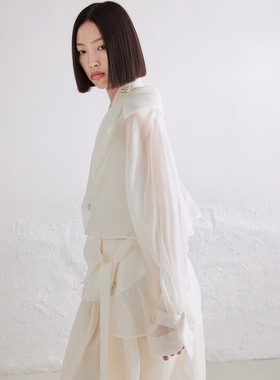 MAO MART原创｜新中式桑蚕丝两件套轻薄透风衣