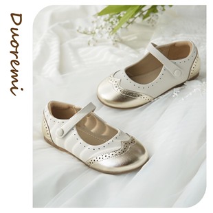 duoremi秋季新款25aw13纯手工鞋百搭皮鞋牛皮白色公主鞋学生