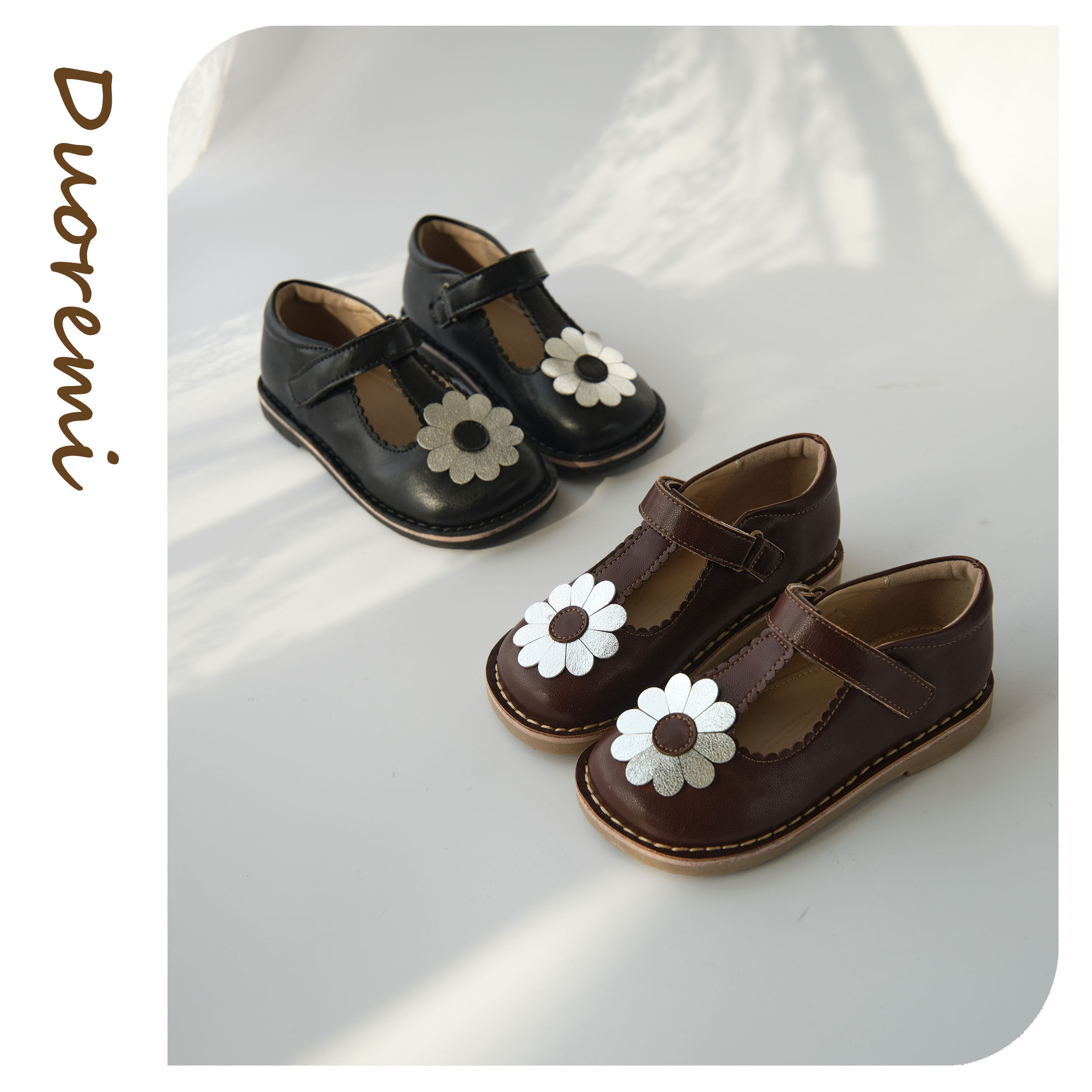 duoremi软底26SS08春季新款软底公主皮鞋法式玛丽珍女童黑色单鞋图片