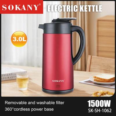 SOKANY1062烧水壶家用3L开水壶家用办公电水壶ELECTRIC KETTLE