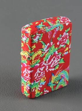 新款佐罗zorro彩印黄铜煤油打火机个性彩印Z91845大花袄