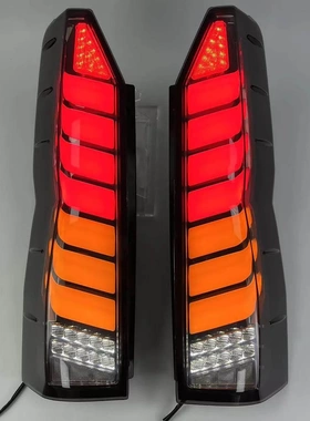 适用于19-22年丰田海狮 HIACE 改装LED尾灯刹车 流水转向灯带扫描