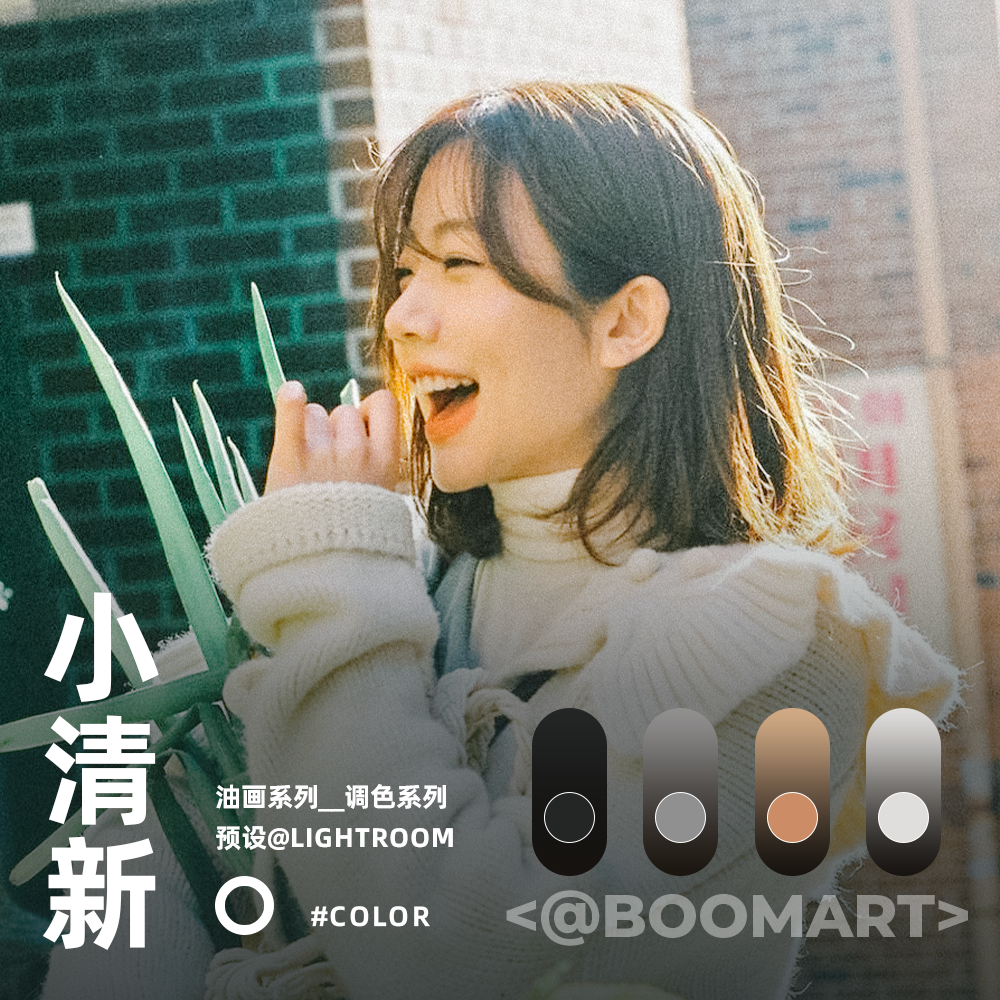 lr预设调色日系小清新业务卷人像街拍胶片手机PS滤镜PR达芬奇FCPX