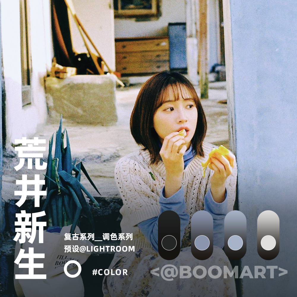 lr预设调色荒井新生昭和年代复古婚纱人像胶片PS滤镜PR达芬奇FCPX