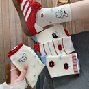 纯棉袜子女卡通可爱中筒袜秋冬款月子袜多巴胺无骨袜2025新款爆款