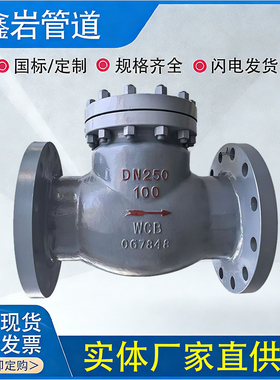 H44H-16C碳钢法兰止回阀25C40C65C旋启式卧式单向阀DN80100150200