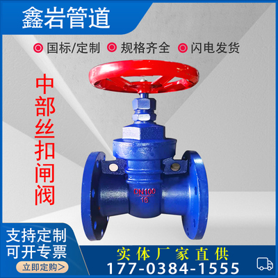中部丝扣闸阀铸铁法兰闸阀暗杆