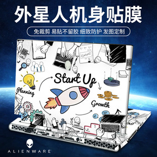 R5笔记本机身背膜 R2保护贴膜M17 X14外壳膜M15 R1电脑贴纸X16 M18 外星人AlienwareM16 2025款