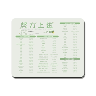 文字快捷键鼠标垫小号便携护腕软垫办公书桌键盘垫笔记本电脑垫