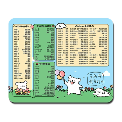 可爱小狗橡胶快捷键鼠标垫定制