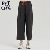 长裤 RomanticCrown夏季 高腰纯色薄款 女士宽松直筒休闲裤 新款