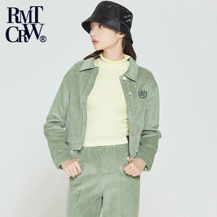 有型街头通勤款 RomanticCrown秋冬新款 灯芯绒翻领夹克修身