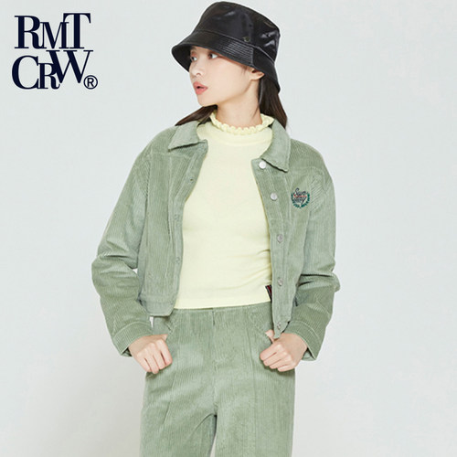 秋冬新款灯芯绒翻领夹克修身