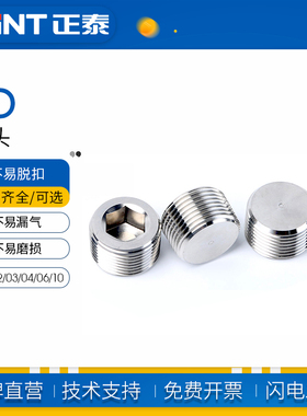 正泰内六角丝堵气动接头堵头 BD-01/02/03/04 1/8 1/4 3/8 1/2